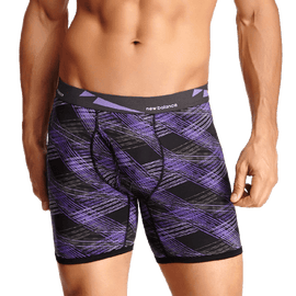 New Balance Men's athletic Active Performance Boxer Briefs Photoprint Colors
